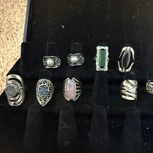 Sterling Silver Rings BUNDLE - Sizes 7 & 8 ...